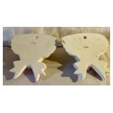 Pair of vintage Lefton Miss Daisy ceramic wall pocket