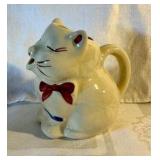 Vintage Shawnee puss and boots pottery cat pitcher