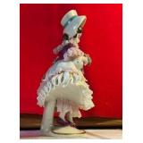 Vintage German Dresden art Victorian lady figurine