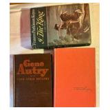 3 vintage hard cover books, Jean Autry, Parrish, I the king