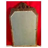 Vintage gold painted wood framed mirror
