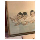 Vintage dionne quintuplets print & booklet