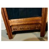 Oak Wood pantry door with hinges, possibly door from a wardrobe