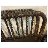 Vintage Jenny lind spindle spool Mahogony wood crib/twin sized bed, headboard and foot board