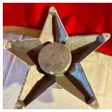 Vintage glitter star Christmas tree stand cast iron Mitee mfg