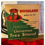 Vintage Woodland christmas tree stand model no. 395 Poloron products inc.