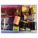 Misc vintage sewing notions and thread