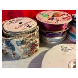 Group of various holiday and craft ribbon