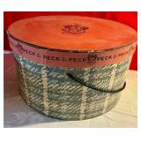2 vintage cardboard hat boxes, peck n peck