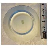 Pair of vintage hand painted transfer ware Bavria china bowl and plate