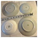 Group of 10 vintage hand painted transferware Bavaria, Germany, Vienna china plates