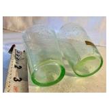 Pair of vintage Frederic Guillot seeded glass tumbler