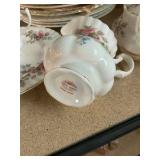 Vintage Royal Albert moss rose bone China dishes set made in England