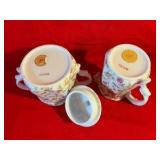 Collectable Chintz pink rose cream & sugar, Japan China