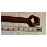 Vintage Cast Metal Fire Hydrant Wrench Spanner Tool