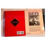 2 reference books, New York Mets baseball, 1950 what a year it was