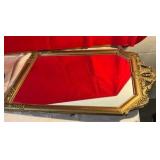 Vintage gold painted wood framed mirror