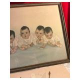 Vintage dionne quintuplets print & booklet