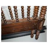 Vintage Jenny lind spindle spool Mahogony wood crib/twin sized bed, headboard and foot board