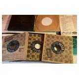Vintage Lorreta young, Fred Waring, Tchaikovski 45 RPM vinyl records
