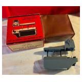 Vintage modern decor hand sewing machine with original container and box