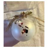Group of 6 Dept 56 1990 peace on earth glass Christmas ornaments