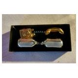 Group of 3D Etched Birds and Christmas scene paperweights