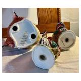Ceramic turkey candle holder and salt-n-pepper shaker