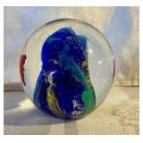 Collectable art glass paper weight, Fish