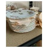 Vintage Royal Albert moss rose bone China dishes set made in England