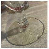 Group of vintage Libbey lily of the valley beer champagne & goblets glasses
