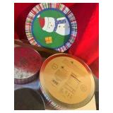 Group of collectable and vintage Christmas tins