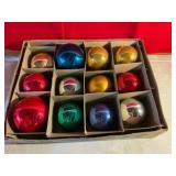 Vintage set of shiny brite glass christmas ornaments