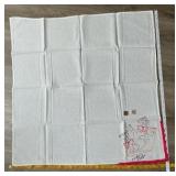 Group of 6 handmade flour sack embroidered days of the week kitten kitchen towels