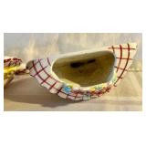 Pair of vintage Lefton Miss Daisy ceramic wall pocket