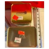 Group of 4 molasses candy, tea, cookie tins