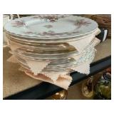 Vintage Royal Albert moss rose bone China dishes set made in England
