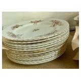 Vintage Royal Albert moss rose bone China dishes set made in England