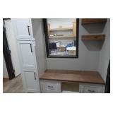 4 foot Entry bench and tall cabinet