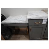 Grey painted desk w/laminate top