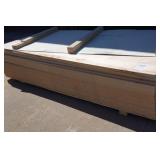 (23) 4x8 sheets 0.75 inch and (4) half sheets 0.75 inch Rustic Maple/White particle board