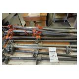 (18) Miscellaneous Pipe clamps (cart not included)