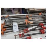 (14) Miscellaneous Pipe clamps (cart not included)