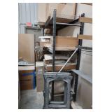Gray Pallet rack including Kitchen rollouts, miscellaneous lazy susan parts and other inventory