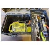 (2) Dewalt tool boxes full of inventory & tools, 3 squares