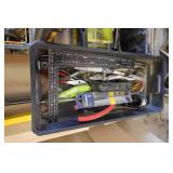 (2) Dewalt tool boxes full of inventory & tools, 3 squares