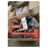 (3) Senco nailers, Dynabrade sander, sand paper
