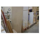 (1) Blue, (1) Red shop cart on castor wheels 22x60 (inventory not included)