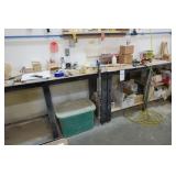 (2) Performax work benches 55x24, Hanging Rubbermaid tool rack (tables and rack only)