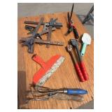 combo, squares, clippers, digging tools